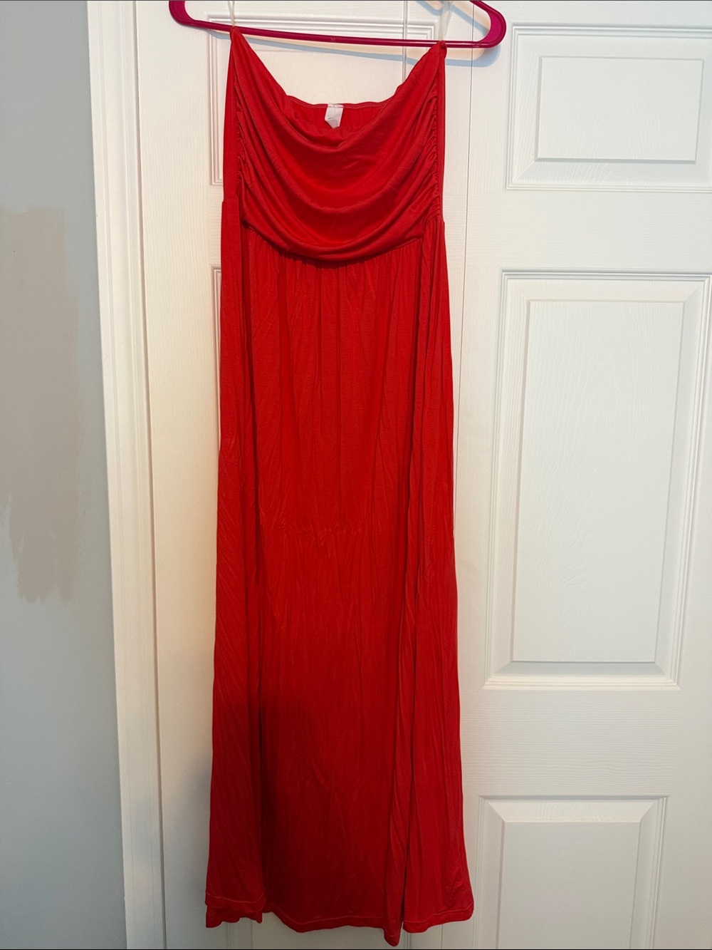 Red Strapless Maxi Dress size S/M